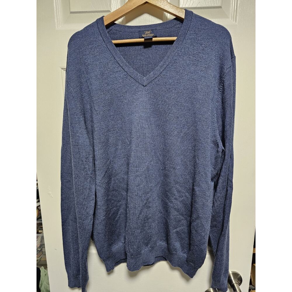 Brooks Brothers Pullover Sweater Mens Size XL Blue Merino Wool